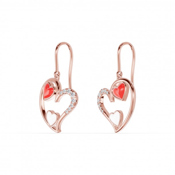 Серьги RC11097-CERM-RED-WHITE-4REAR-NAT