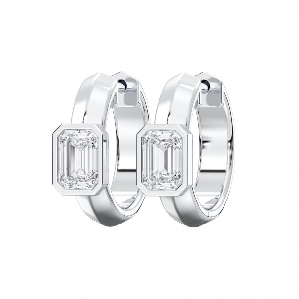 Серьги KJE14356-EMR-1.00CT-WHITE