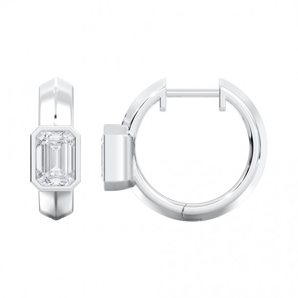 Серьги KJE14356-EMR-1.00CT-WHITE