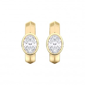Серьги KJE14356-OVAL-0.50CT-YELLOW