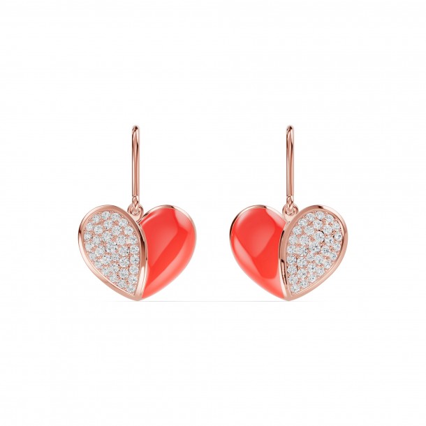 Серьги RC11101-CERM-RED-4REAR-NAT