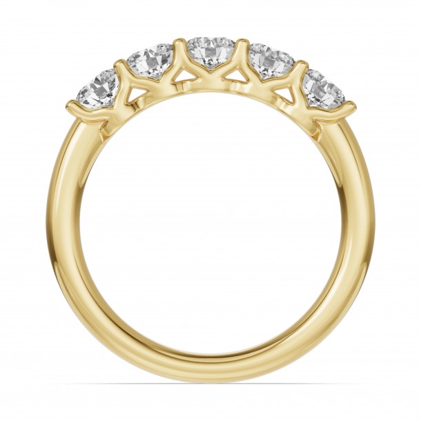 Обручальное кольцо «Плавная лента протяжённости»
