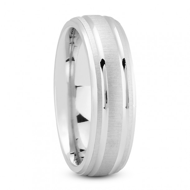 Мужское кольцо RC258M-WHITE-W7MM-PLAT