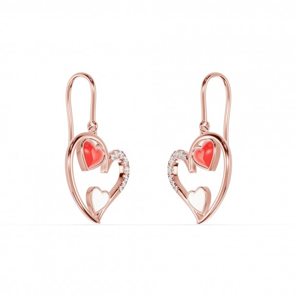 Серьги RC11097-CERM-RED-WHITE-8REAR-NAT