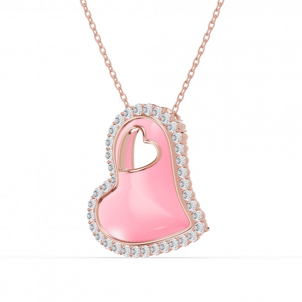 Ожерелье RC11123-CERM-PINK-8RPND-NAT