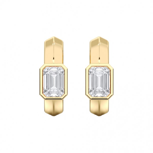 Серьги KJE14356-EMR-1.00CT-YELLOW