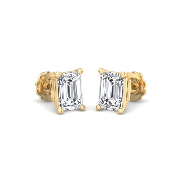 Серьги Fancy-EARSL0364-18K-Y-ECP1.00