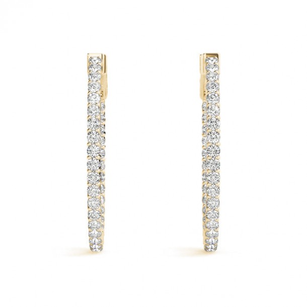 Серьги 41020-.12-32MM Nat 14K YG