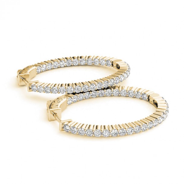 Серьги 41020-.12-32MM Nat 14K YG