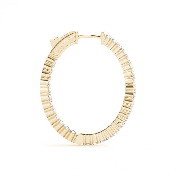 Серьги 41020-.12-32MM Nat 14K YG