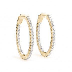 Серьги 41020-.12-32MM Nat 14K YG