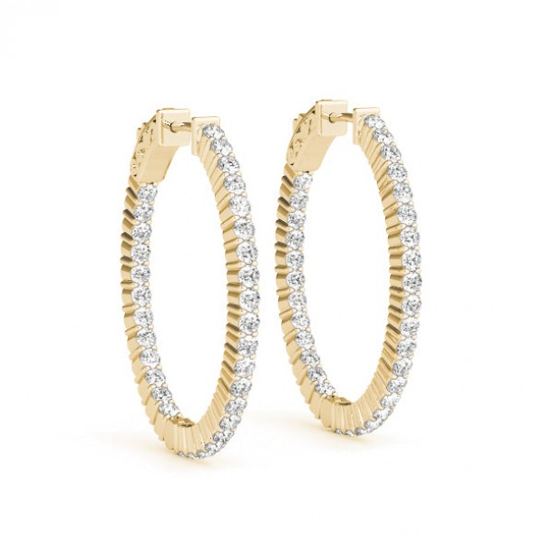 Серьги 41020-.12-32MM Nat 14K YG