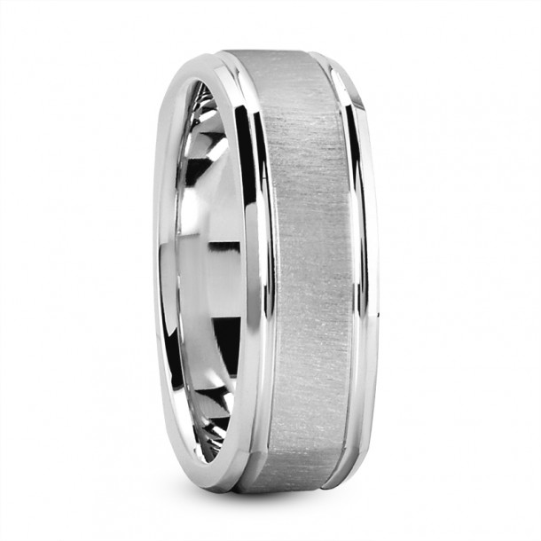 Мужское кольцо RC457MSQ-WHITE-W7MM-PLAT