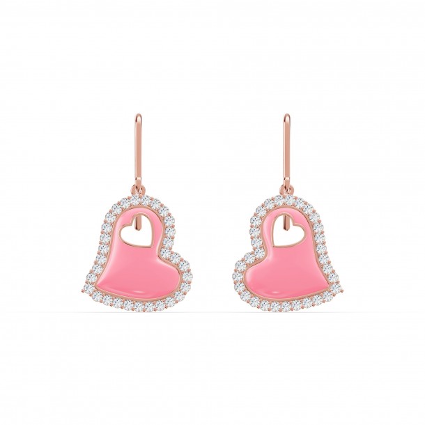 Серьги RC11125-CERM-PINK-4REAR-NAT