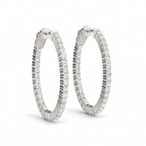 Серьги 41020-.12-32MM Lab 14K WG