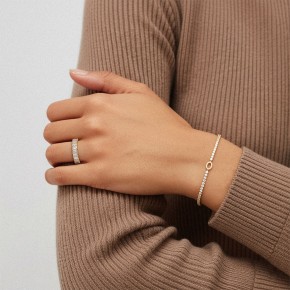 Обручальное кольцо «Спокойная лента направления»