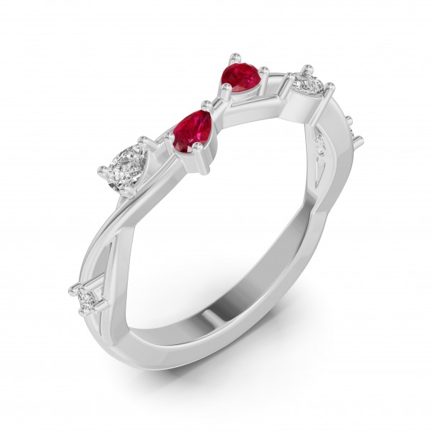 Кольцо RC10781-RUBY-4WL