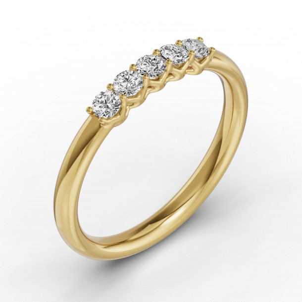 Кольцо RC10716-5ST-0.25CT-8YL-NAT