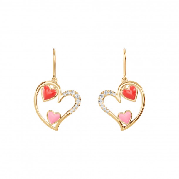 Серьги RC11097-CERM-RED-PINK-8YEAR-NAT