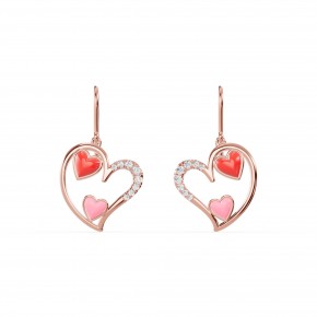 Серьги RC11097-CERM-RED-PINK-8REAR-LAB