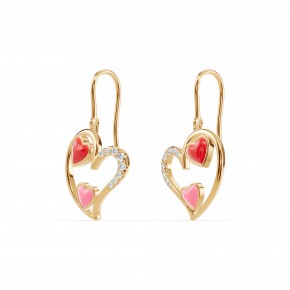 Серьги RC11097-CERM-RED-PINK-4YEAR-NAT