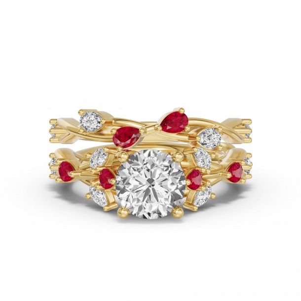 Кольцо RC10781-RUBY-4YL