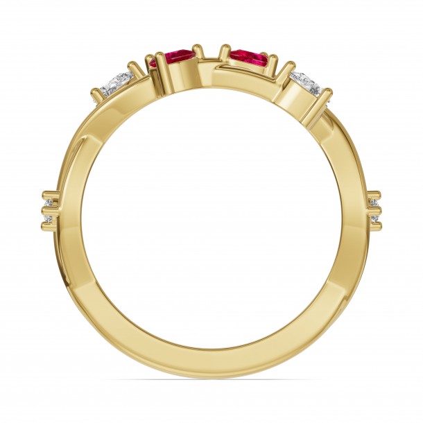 Кольцо RC10781-RUBY-4YL