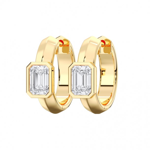 Серьги KJE14356-EMR-1.00CT-YELLOW